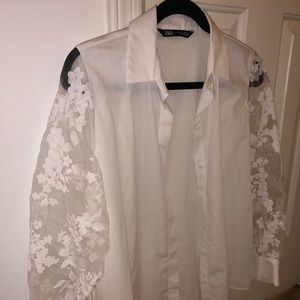 Zara button down top